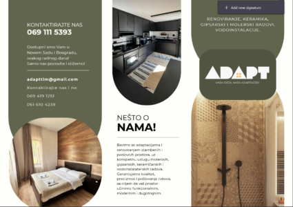 Bavimo se adaptacijom svih stambenih i poslovnih objekata.Povoljno