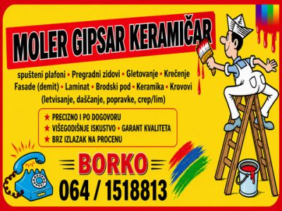 Moler Gipsar Keramičar Zrenjanin