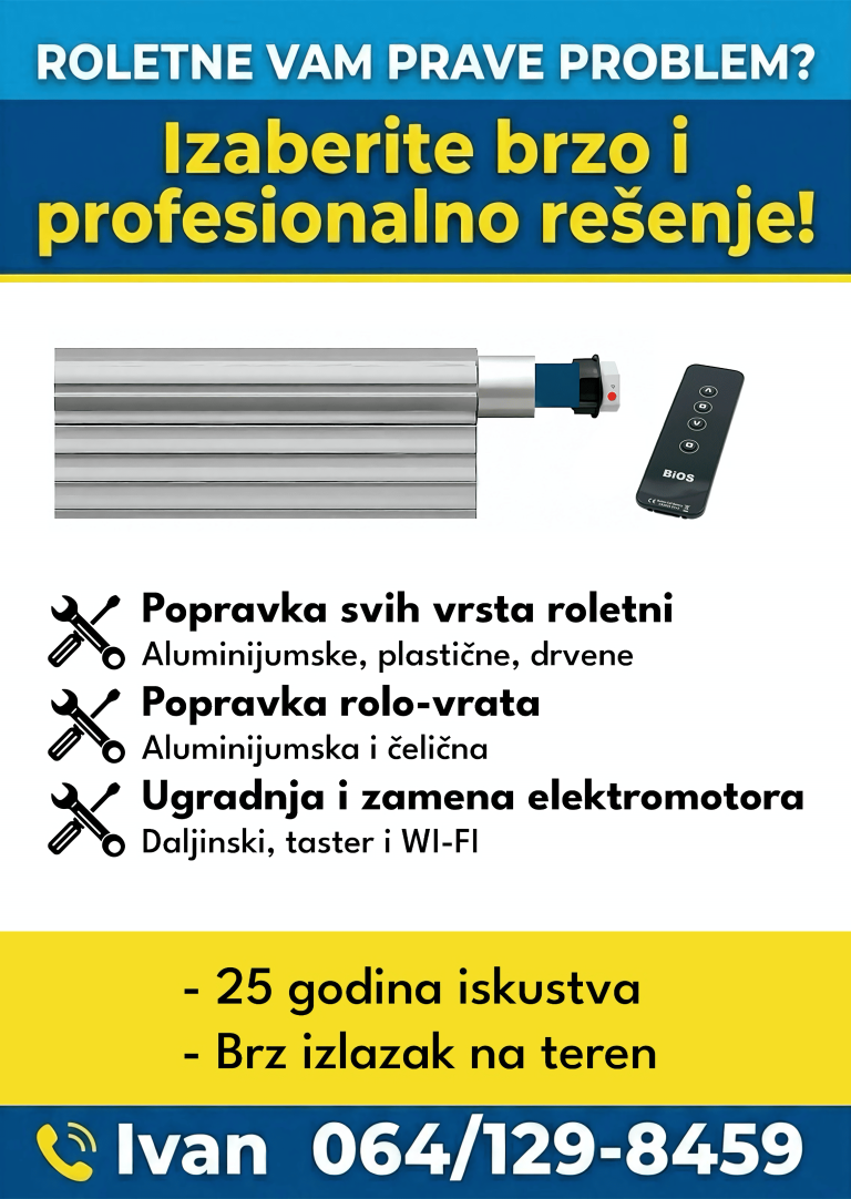 Profesionalni servis roletni i rolo-vrata